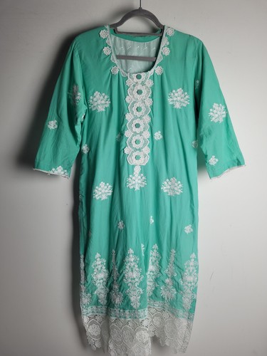 Mint green indian kurta kameez - indian,