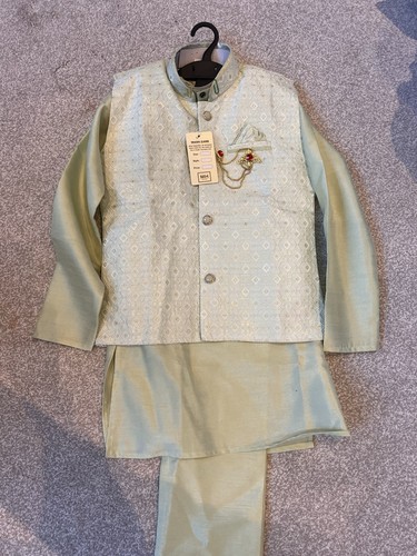 Boys mint green indian kurta - boys,