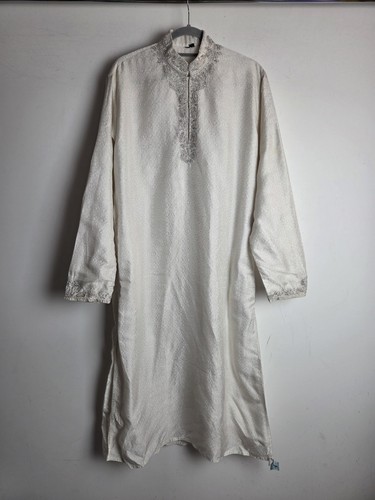 Mens white brocade - white,