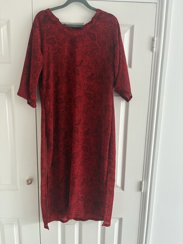 Red indian kurta suit - red,