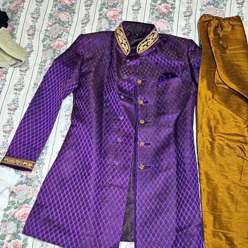 Men purple embroidered - purple,