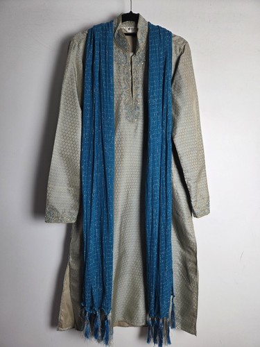 Mens blue indian sherwani - indian,