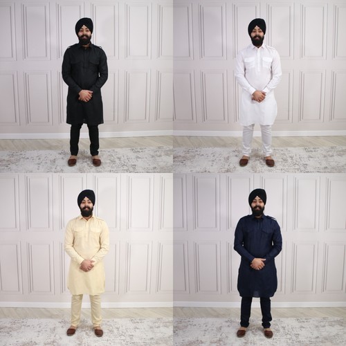 Colours mens tab kurta - -,