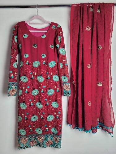 Maroon indian kurta size 6 - indian,