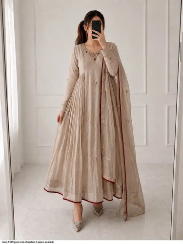 Mul chanderi kurta - chanderi,