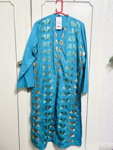 Women blue khaadi - women,
