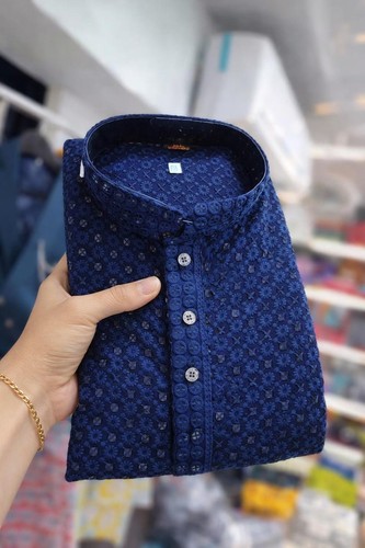 Men chikankari kurta pajama - chikankari,