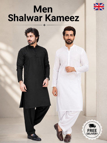 Men shalwar kameez - kameez, black