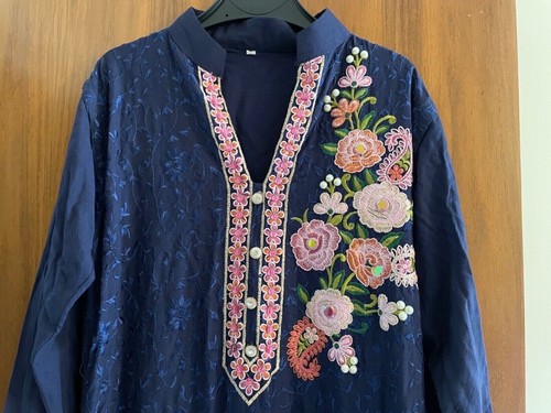 Blue asian dress - asian, s