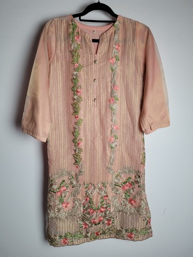 Peach formal wear embroidered - peach,